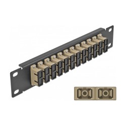 Delock 10? LWL Patchpanel 12 Port SC Duplex beige 1 HE schwarz — Buy in Cyprus with Fast Delivery