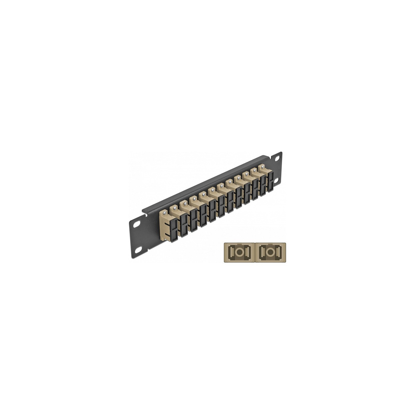Delock 10? LWL Patchpanel 12 Port SC Duplex beige 1 HE schwarz — Buy in Cyprus with Fast Delivery