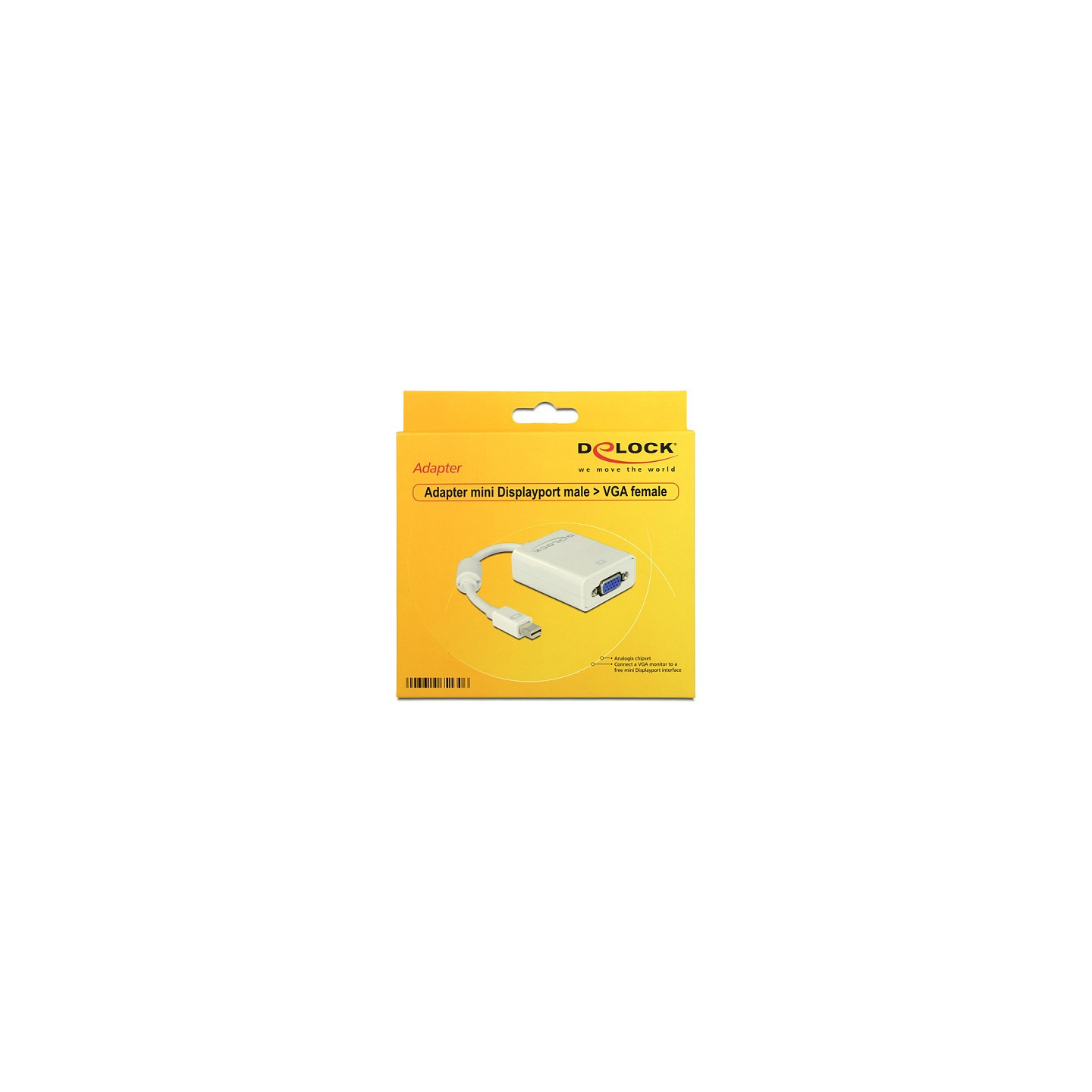 Adapter mini DisplayPort to VGA (ST-BU) DeLOCK White — Buy in Cyprus with Fast Delivery