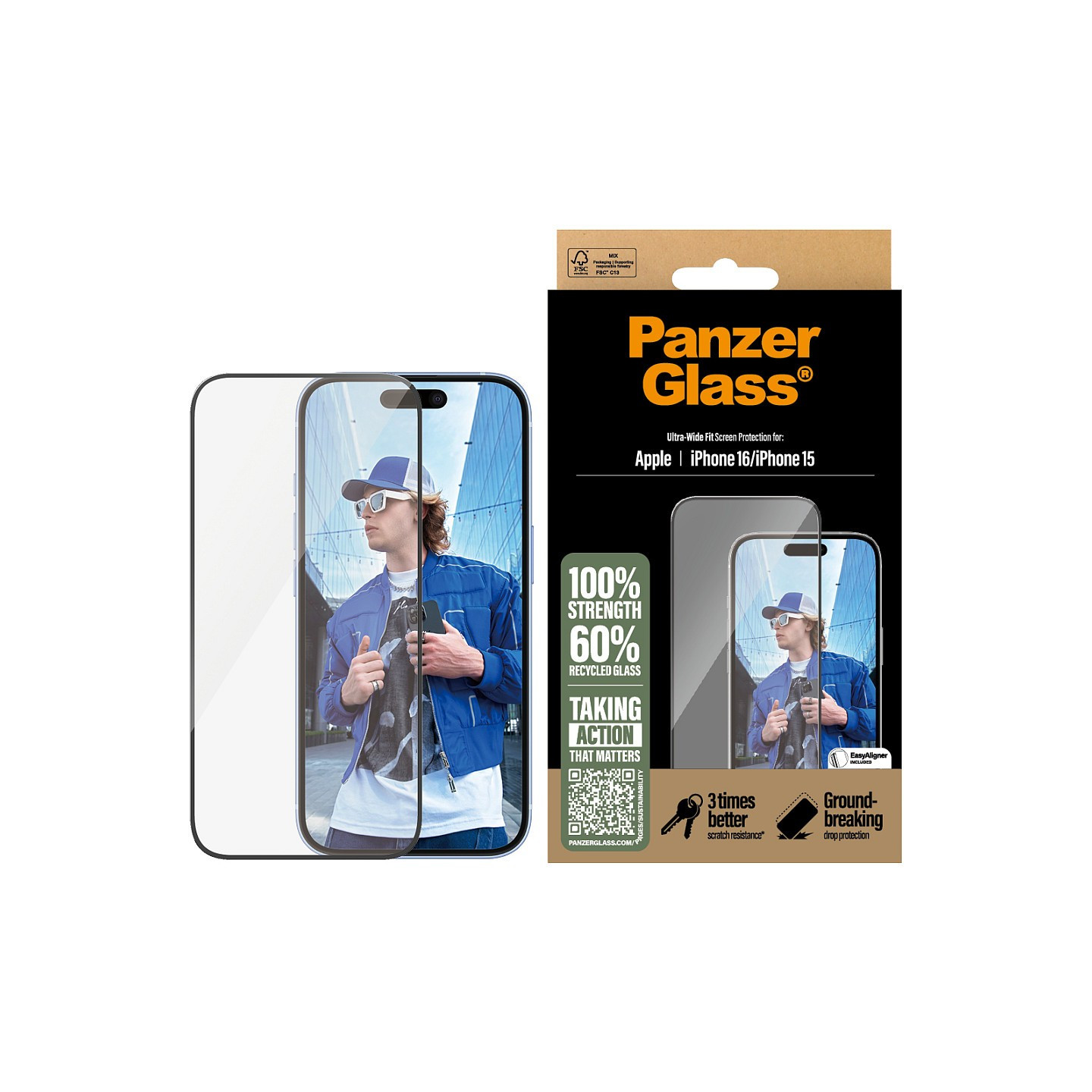 PanzerGlass iPhone 16 15 UWF — Buy in Cyprus with Fast Delivery