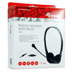 Equip Stereo-Headset Wired mit Mikro 3.5mm 1.80m schwarz — Buy in Cyprus with Fast Delivery