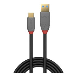 LINDY USB 3.1 Kabel Typ A C 5A PD Anthra Line M M 1m — Buy in Cyprus with Fast Delivery