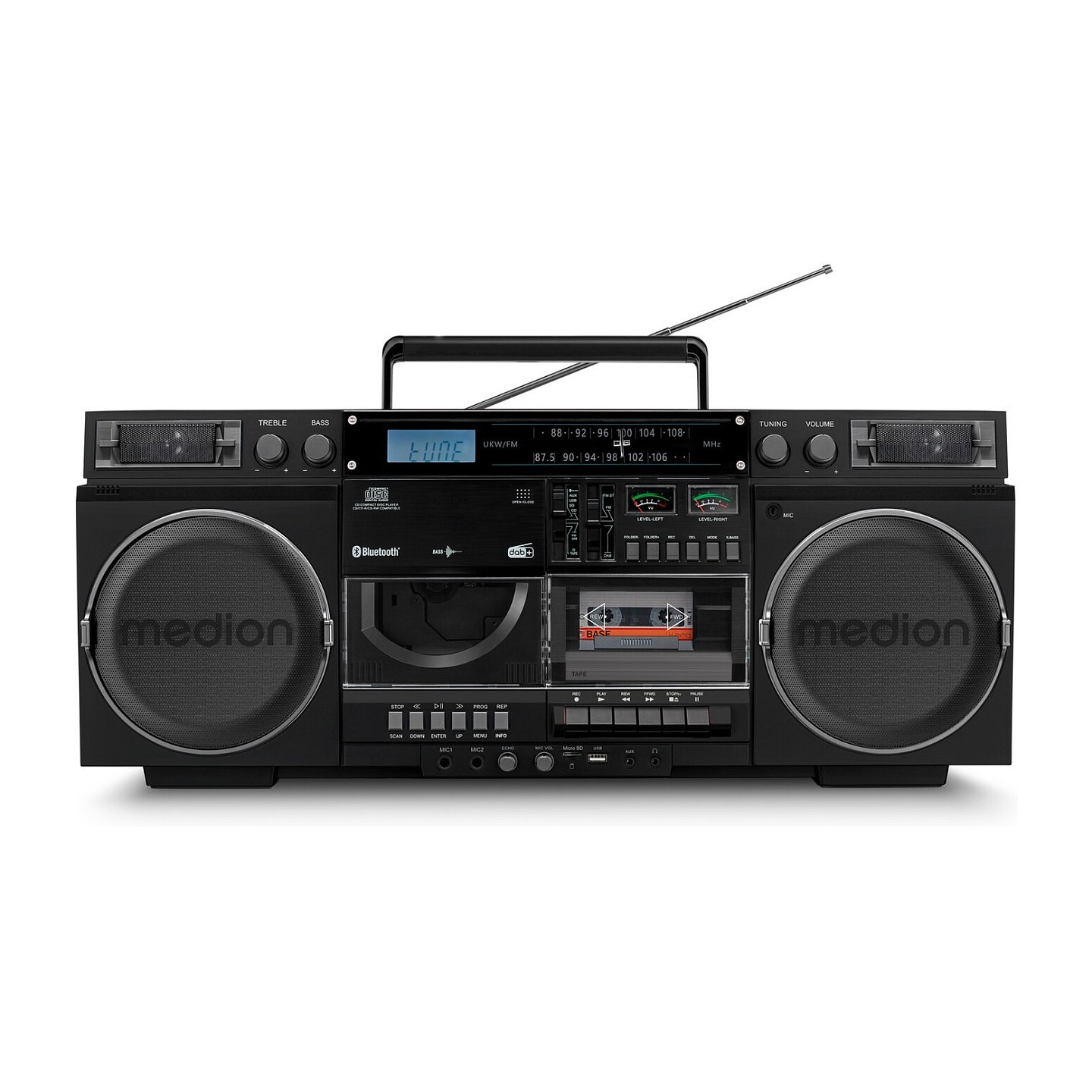 Medion LIFE® P66538 Retro-Boombox schwarz — Buy in Cyprus with Fast Delivery