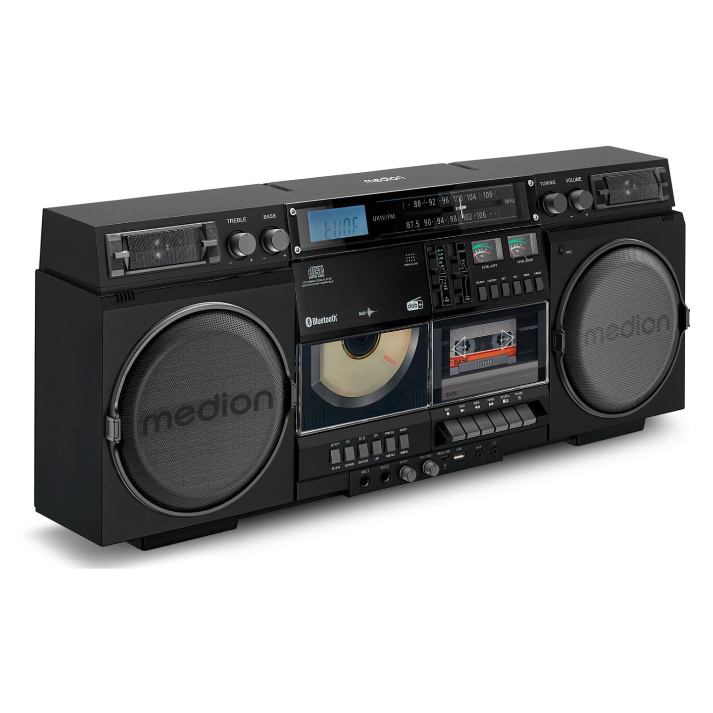 Medion LIFE® P66538 Retro-Boombox schwarz — Buy in Cyprus with Fast Delivery