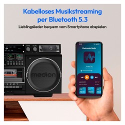 Medion LIFE® P66538 Retro-Boombox schwarz — Buy in Cyprus with Fast Delivery