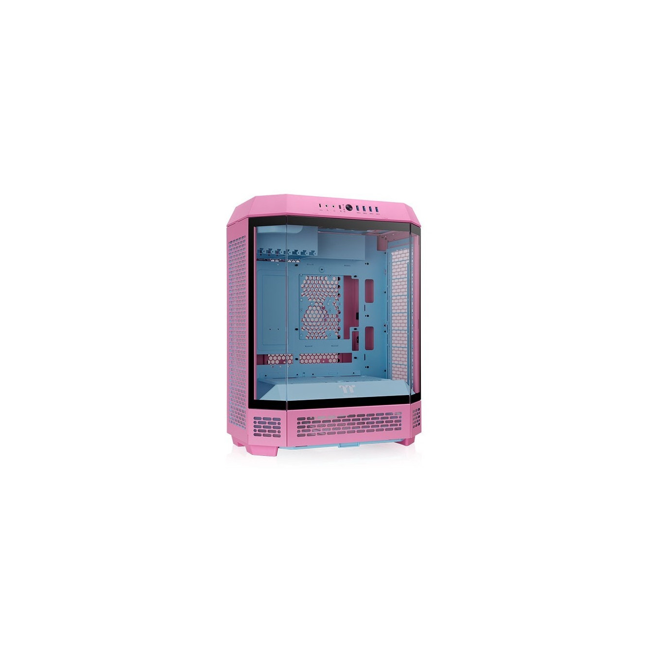 Thermaltake The Tower 600 - Mid Tower PC Case - Bubble Pink, Tempered Glass, ATX/mATX/Mini-ITX, USB-C