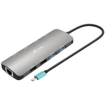 i-tec Metal Nano USB-C Dock - 2×HDMI, 100W Power Delivery, Silver, Dual Display, USB 3.2 Gen1