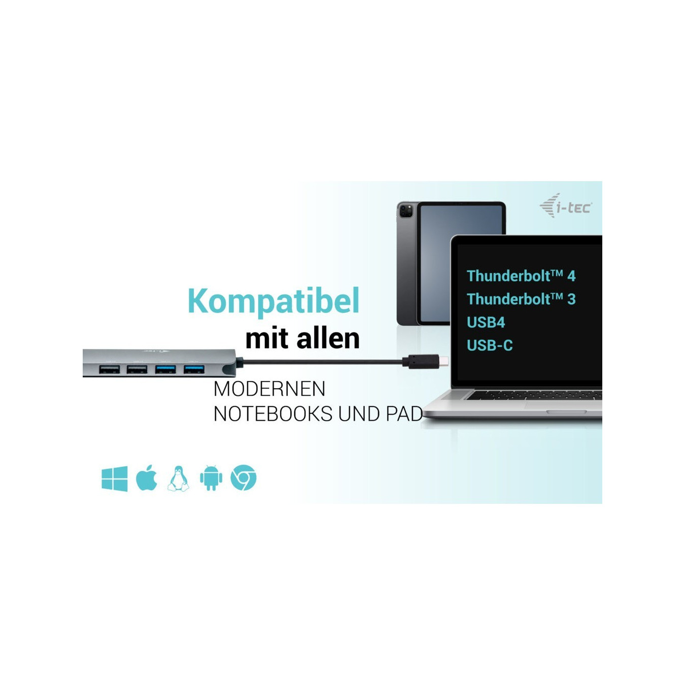 i-tec Metal Nano USB-C Dock - 2×HDMI, 100W Power Delivery, Silver, Dual Display, USB 3.2 Gen1
