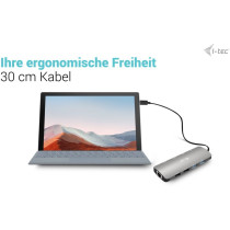 i-tec Metal Nano USB-C Dock - 2×HDMI, 100W Power Delivery, Silver, Dual Display, USB 3.2 Gen1