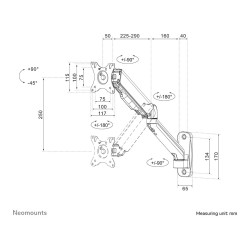 Neomounts WL70-450BL11 bewegliche Wandhalterung für 17-32' Bildschirme - Schwarz — Buy in Cyprus with Fast Delivery