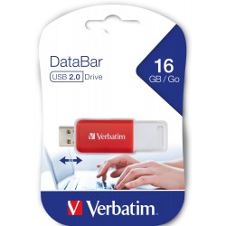 Buy Verbatim DataBar USB 2.0 Flash Drive - 16GB - Red (Slide, USB-A) in Cyprus, Nicosia, Limassol, Larnaka, Pafos