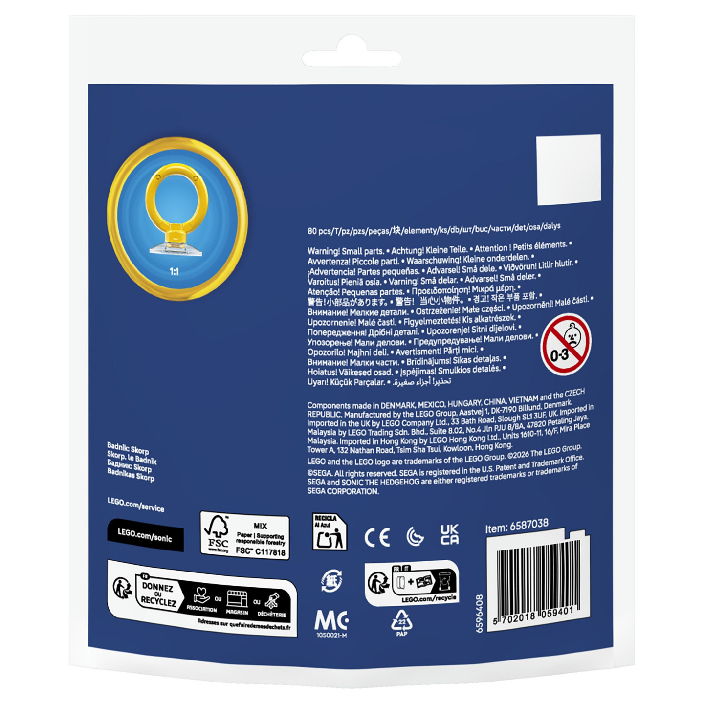 LEGO 30733 Sonic the Hedgehog Badnik: Skorp (Polybag) — Buy in Cyprus with Fast Delivery