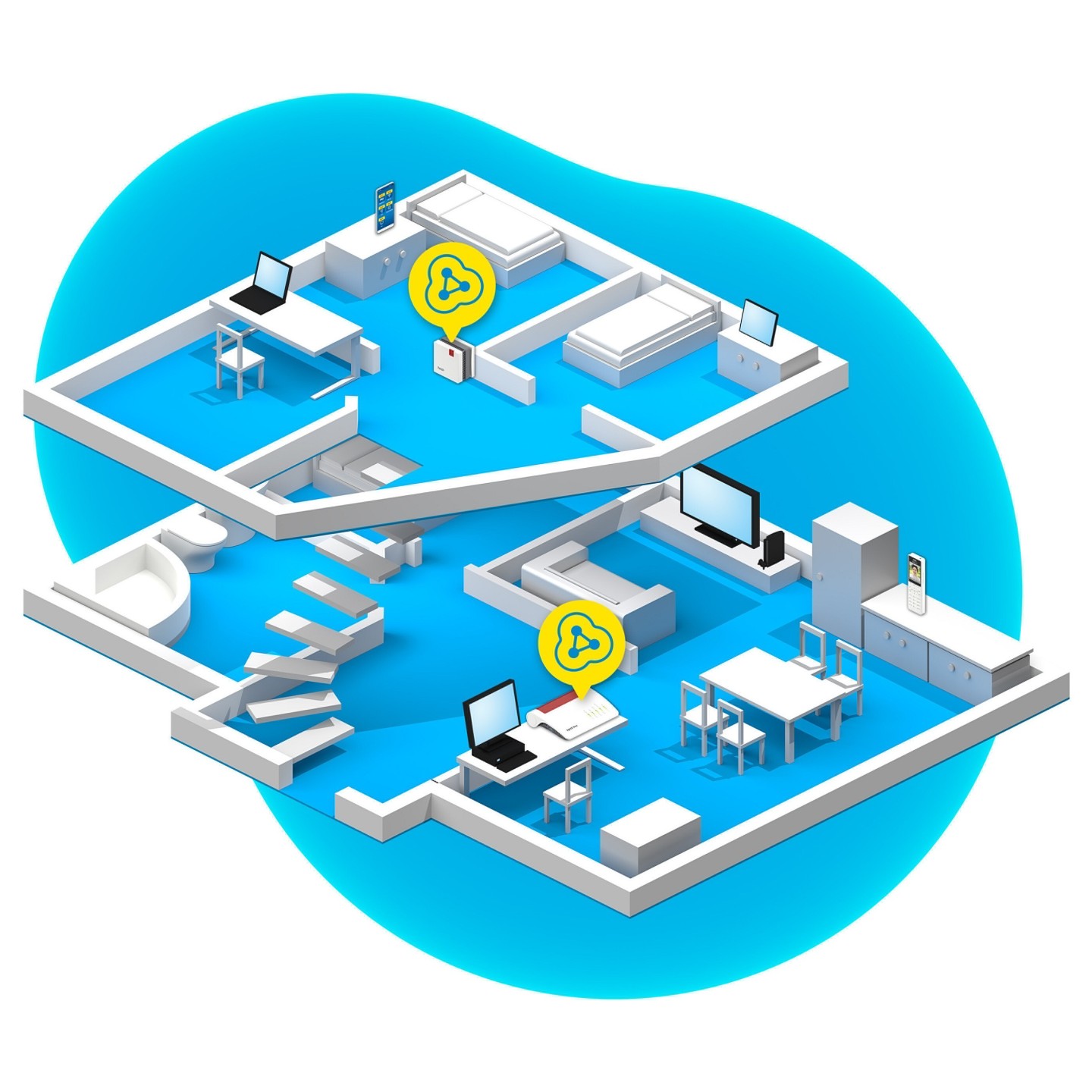 AVM FRITZ!Repeater 1200 AX Repeater - WLAN - Wifi-6 — Buy in Cyprus with Fast Delivery