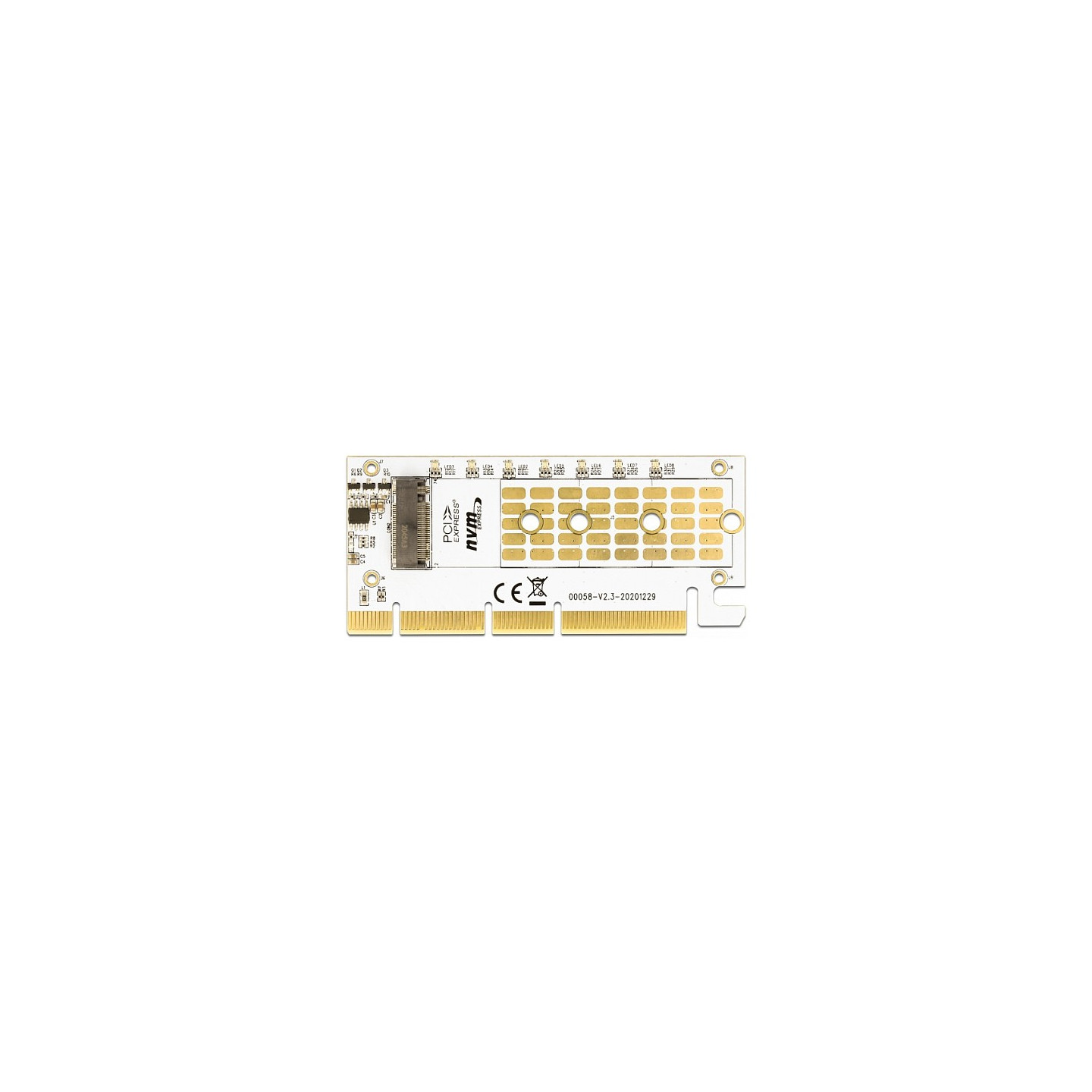 PCI Express x16 (x4 x8) Karte zu 1 x NVMe M.2 Key M mit LED Beleuchtung — Buy in Cyprus with Fast Delivery