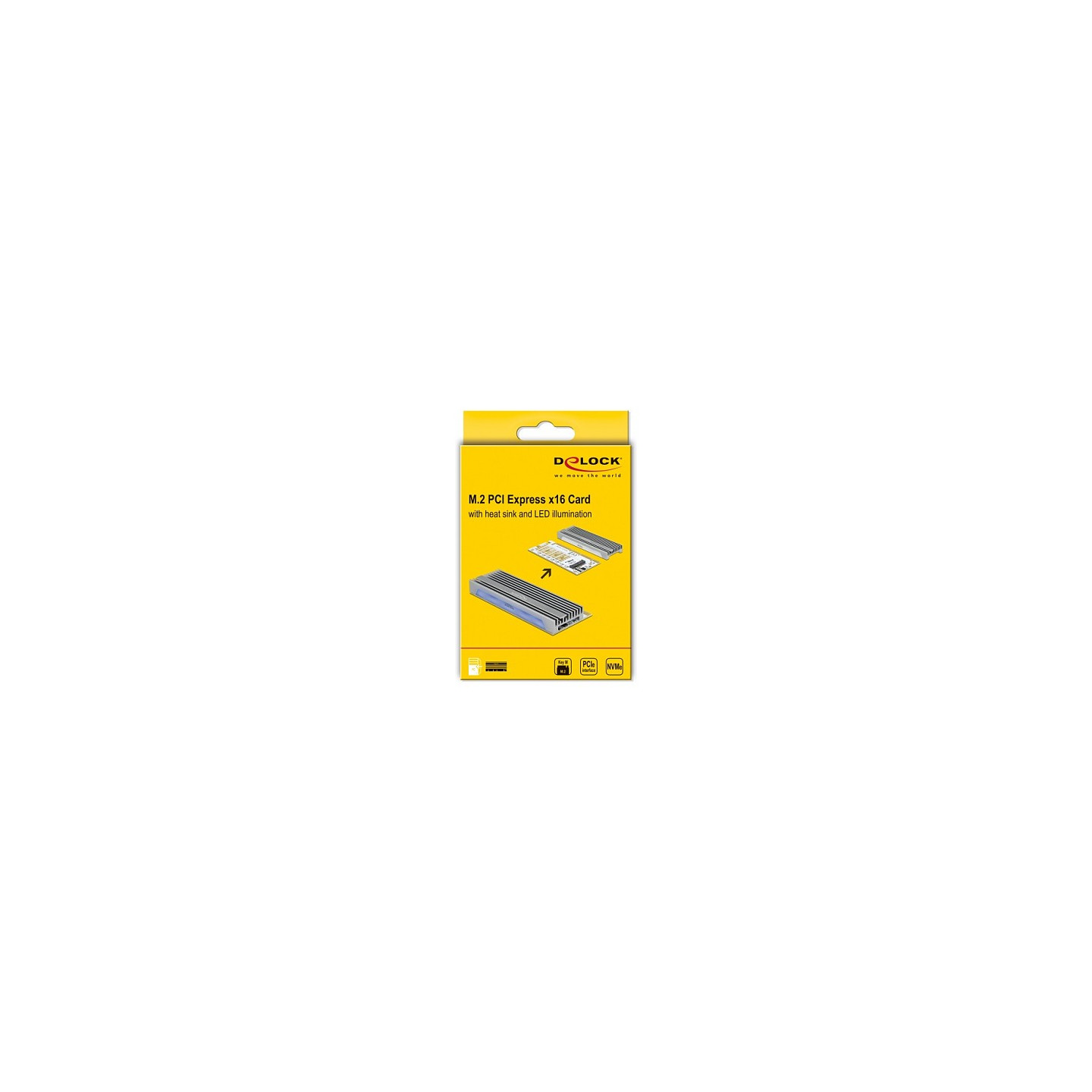 PCI Express x16 (x4 x8) Karte zu 1 x NVMe M.2 Key M mit LED Beleuchtung — Buy in Cyprus with Fast Delivery