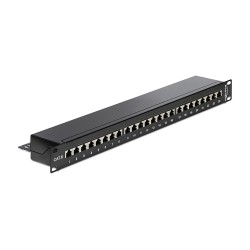 Delock 19? Patchpanel 24 Port Cat.6 schwarz — Buy in Cyprus with Fast Delivery