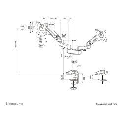Neomounts DS70-750BL2 Tischhalterung für 17-27' Bildschirme - Schwarz — Buy in Cyprus with Fast Delivery