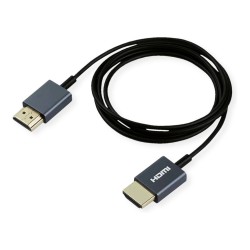 ROLINE 4K HDMI Ultra HD Kabel mit Ethernet. ST ST. ultra-slim. koaxial. schwarz. 2 m — Buy in Cyprus with Fast Delivery