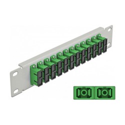 Delock 10? LWL Patchpanel 12 Port SC Duplex grün 1 HE grau — Buy in Cyprus with Fast Delivery