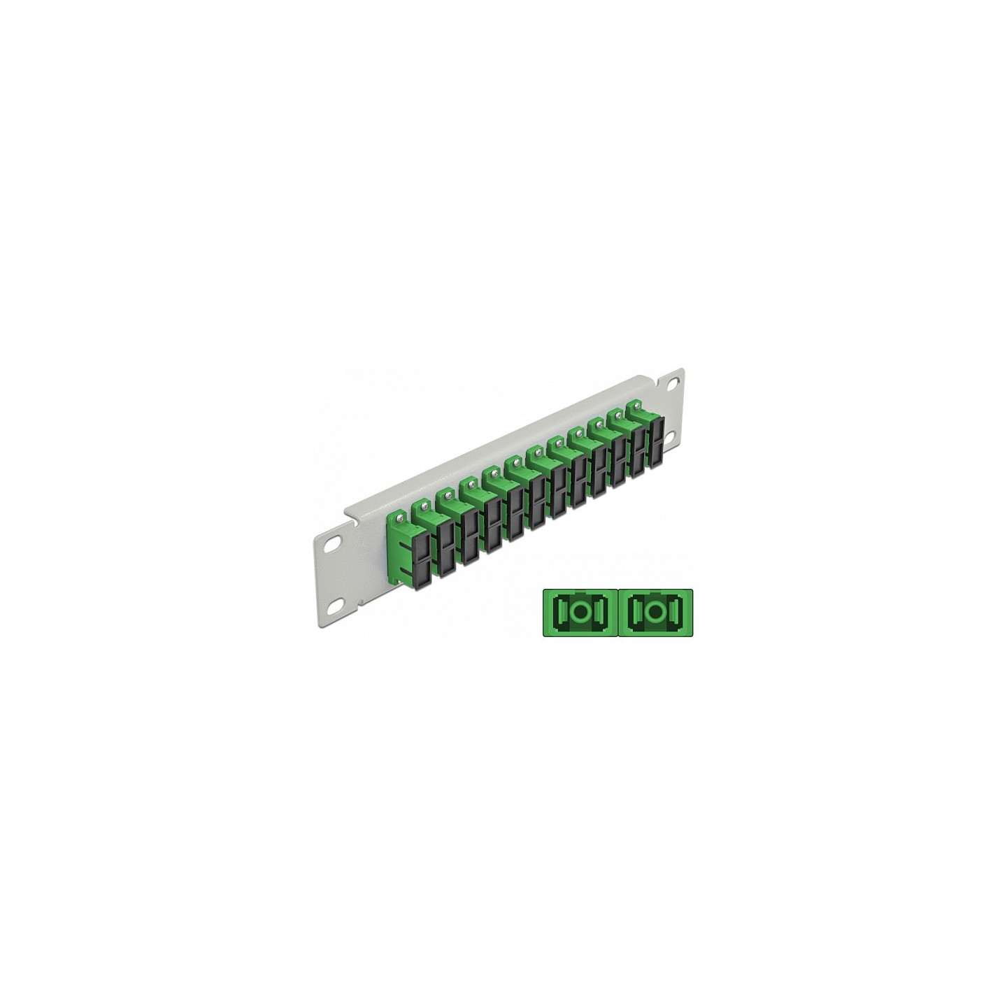 Delock 10? LWL Patchpanel 12 Port SC Duplex grün 1 HE grau — Buy in Cyprus with Fast Delivery