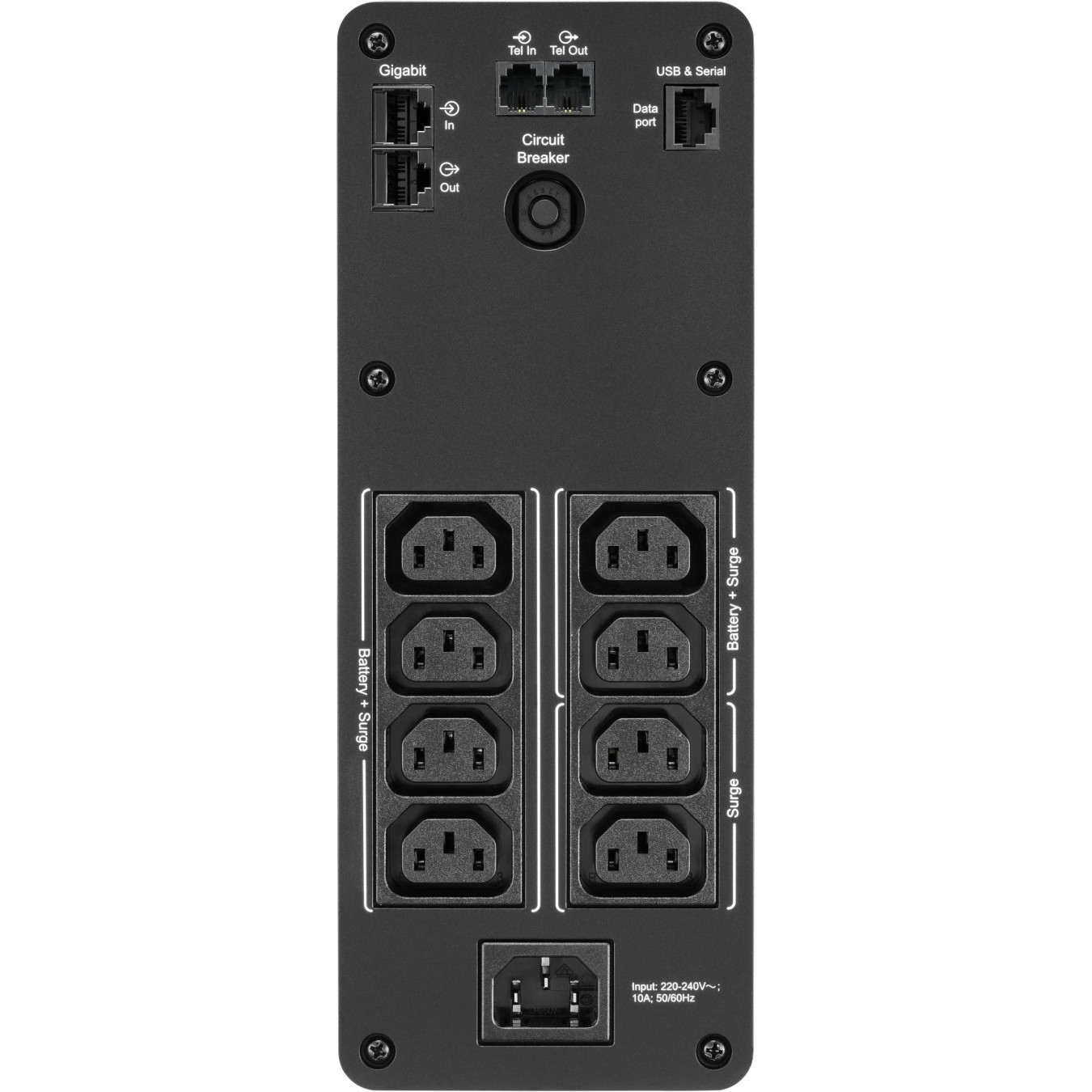 APC Back-UPS Pro BR1200SI - 1200VA/720W Line-Interactive UPS, 8×IEC C13, AVR, Sine Wave, USB A+C, LCD (Black)
