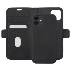 dbramante1928 New York - Flip-Hlle fr Mobiltelefon - 2-in-1 - Vollnarbenleder - Night Black - fr Apple iPhone 11. XR