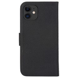 dbramante1928 New York - Flip-Hlle fr Mobiltelefon - 2-in-1 - Vollnarbenleder - Night Black - fr Apple iPhone 11. XR