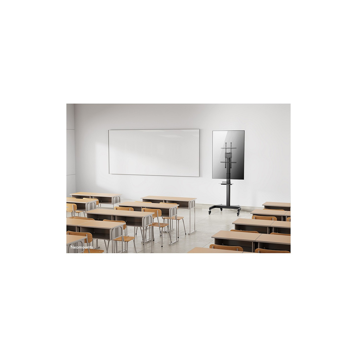 Mobiler Bodenständer für Flachbild-Fernseher bis 70' (178 cm). 90° drehen 50KG PLASMA-M1900E Neomounts