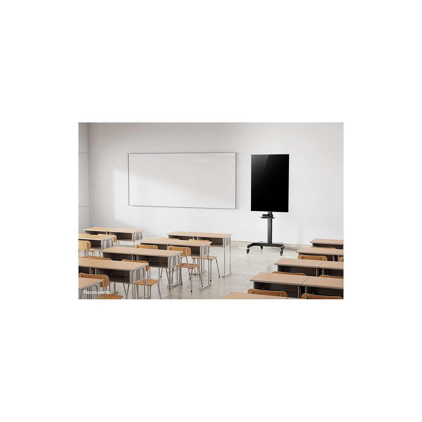 Mobiler Bodenständer für Flachbild-Fernseher bis 70' (178 cm). 90° drehen 50KG PLASMA-M1900E Neomounts
