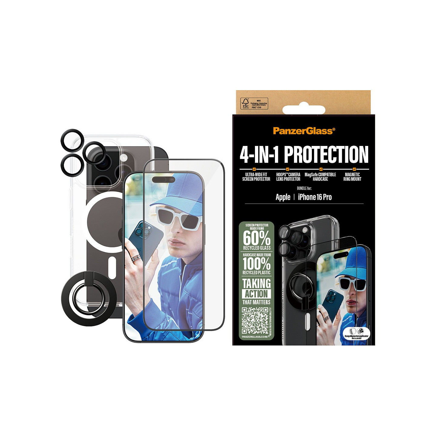PanzerGlass® 4-in-1 Protection Schutzset für iPhone 16 Pro — Buy in Cyprus with Fast Delivery