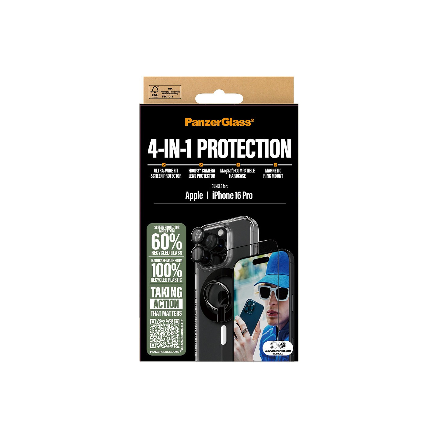 PanzerGlass® 4-in-1 Protection Schutzset für iPhone 16 Pro — Buy in Cyprus with Fast Delivery