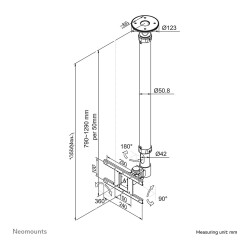 Neomounts FPMA-C100 Deckenhalterung für Flachbildschirme Fernseher bis 30' (76 cm) — Buy in Cyprus with Fast Delivery