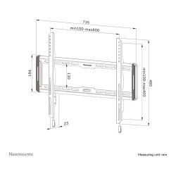 Neomounts WL30-550BL16 feste Wandhalterung für 40-75' Bildschirme - Schwarz — Buy in Cyprus with Fast Delivery