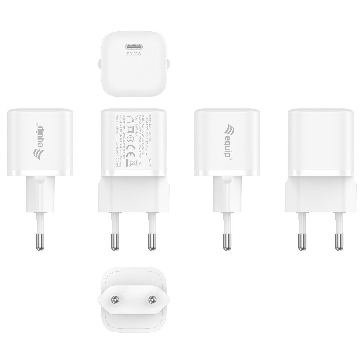 Equip Ladegerät 1Port USB-C PD3.0 25Stk 20W weiß — Buy in Cyprus with Fast Delivery