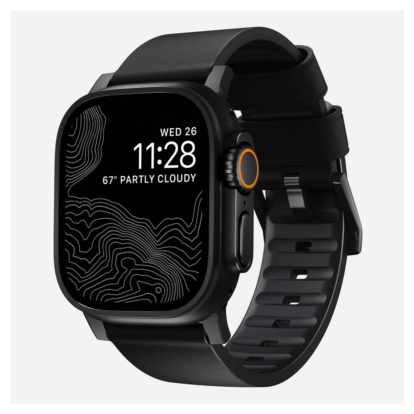 Nomad Modern Strap Blk Actv Lthr Connect Blk 42 44 45 49 ProV2 — Buy in Cyprus with Fast Delivery