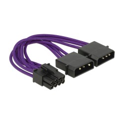 DeLOCK 4-polig to 8-polig PCIe (ST-ST) 15cm Purple — Buy in Cyprus with Fast Delivery