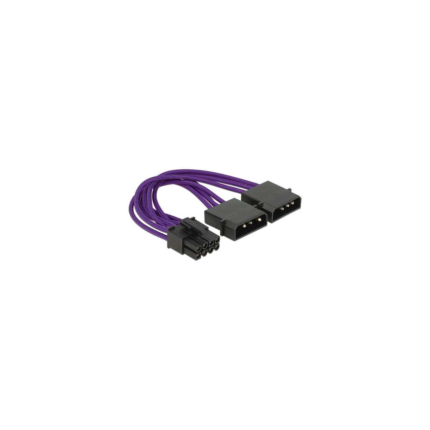 DeLOCK 4-polig to 8-polig PCIe (ST-ST) 15cm Purple — Buy in Cyprus with Fast Delivery