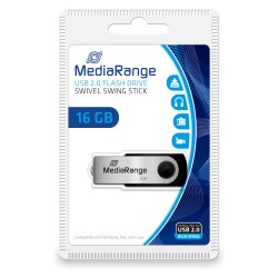 STICK 16GB MEDIARANGE MR910 Schwarz - Silber — Buy in Cyprus with Fast Delivery