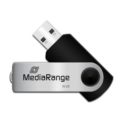 STICK 16GB MEDIARANGE MR910 Schwarz - Silber — Buy in Cyprus with Fast Delivery