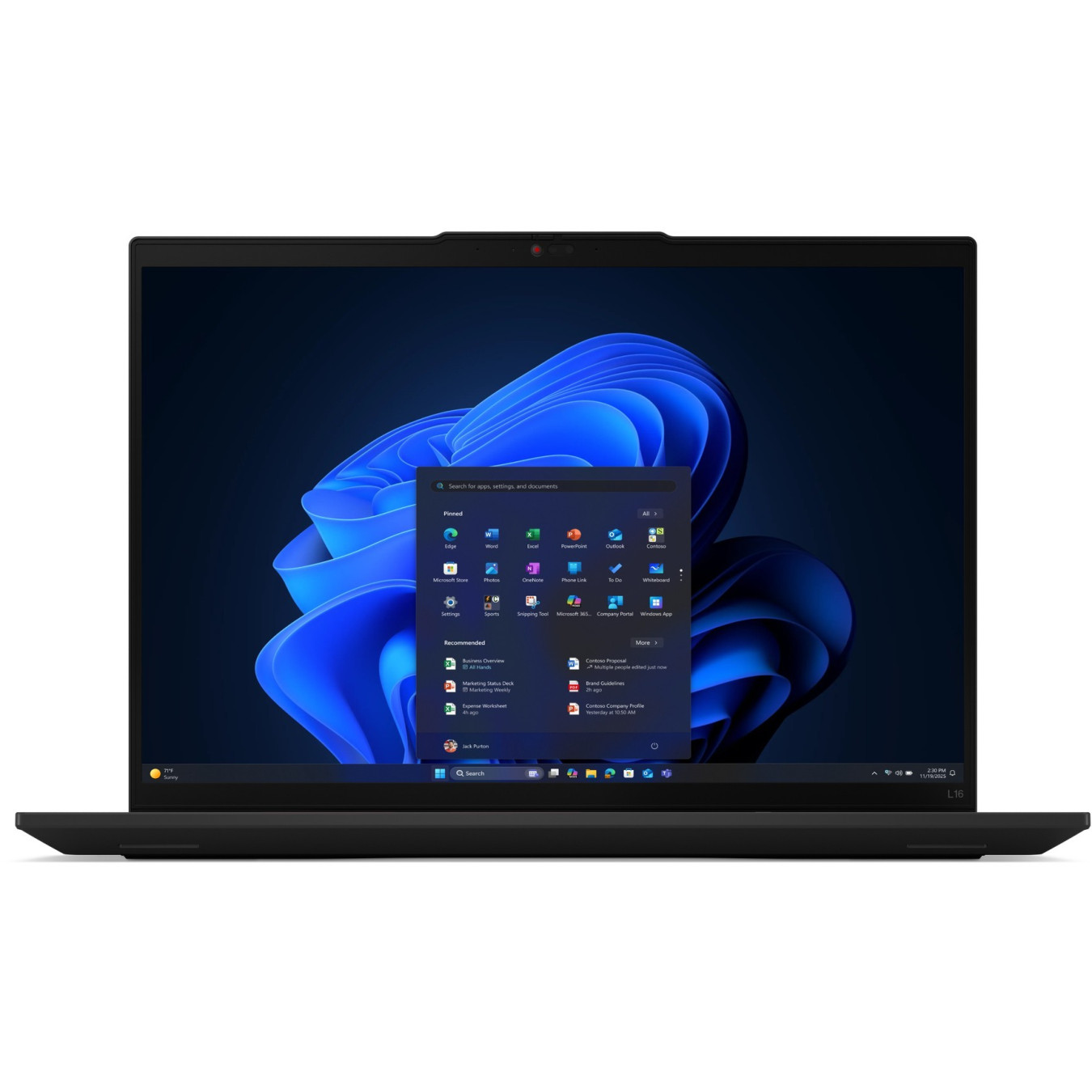Lenovo ThinkPad L16 Gen 2 - 255U Ultra 7 - Black, 16in WUXGA, 32GB RAM, 1TB SSD, Windows 11 Pro