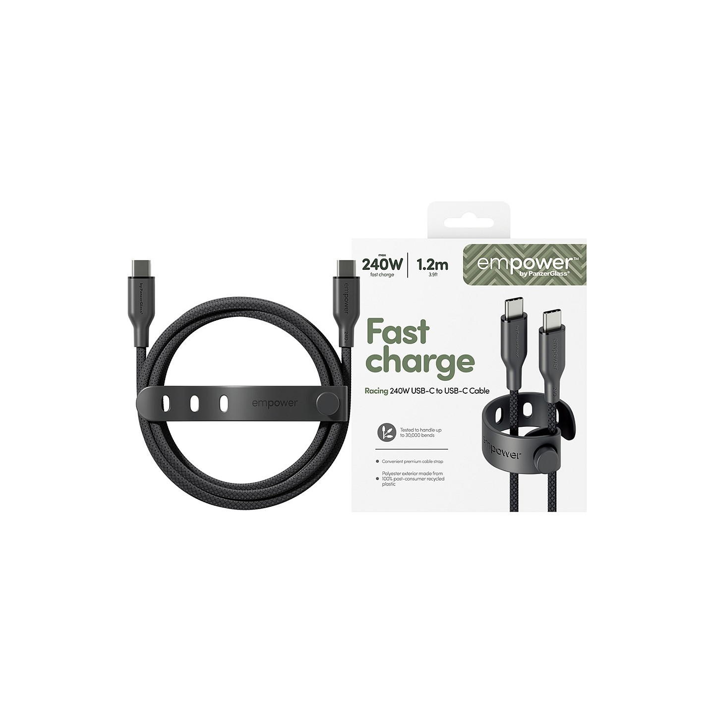 Panzerglass RACING 240W USB-C TO USB-C — Buy in Cyprus with Fast Delivery