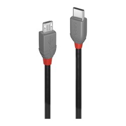 LINDY USB 2.0 Kabel Typ C Micro-B Anthra Line M M 0.5m — Buy in Cyprus with Fast Delivery