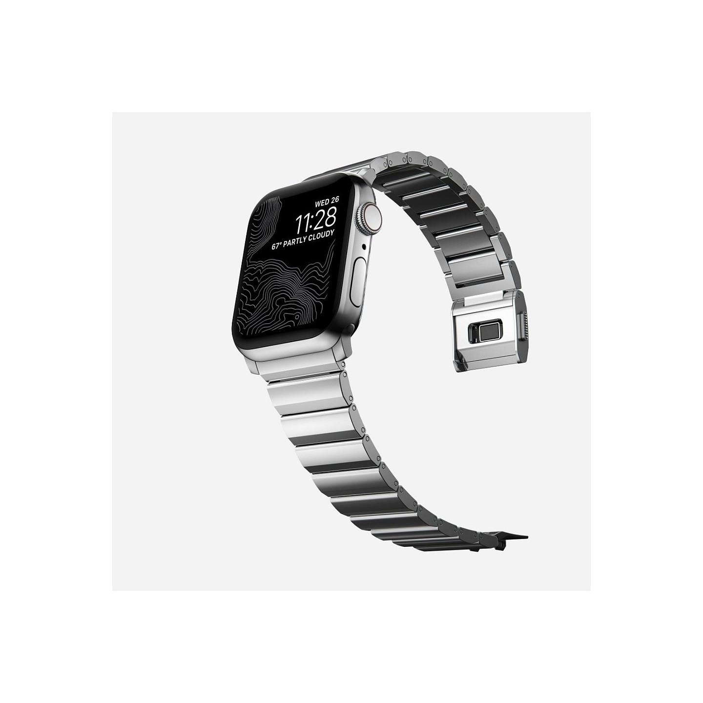 Nomad Strap Stainless Steel silver V2 42 44 45 49mm — Buy in Cyprus with Fast Delivery