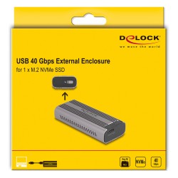 USB Type-CTM 40 Gbps Gehäuse für 1 x M.2 NVMe PCIe SSD — Buy in Cyprus with Fast Delivery
