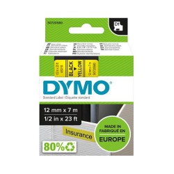 Dymo D1 Etiketten S0720580 Selbstklebend 12 mm x 7 m Schwarz auf Gelb — Buy in Cyprus with Fast Delivery