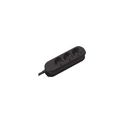 BACHMANN SMART Steckdosenleiste 3x Schutzkontakt geschraubt schwarz 1.5m — Buy in Cyprus with Fast Delivery