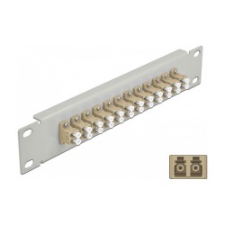 Delock 10? LWL Patchpanel 12 Port LC Duplex beige 1 HE grau — Buy in Cyprus with Fast Delivery