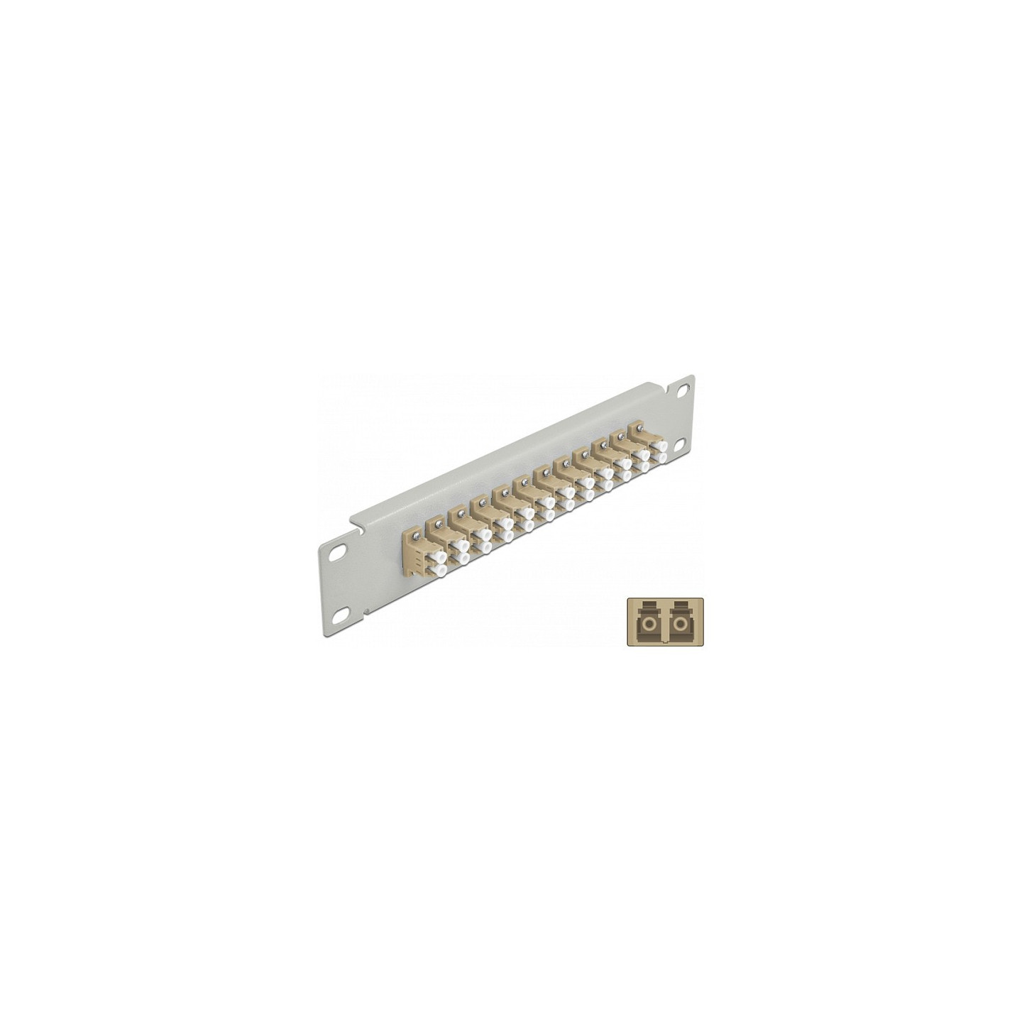 Delock 10? LWL Patchpanel 12 Port LC Duplex beige 1 HE grau — Buy in Cyprus with Fast Delivery