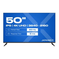 127.0cm 50' (3840x2160) JAPANNEXT JN-IPS500UHD60F 16:9 IPS 60Hz HDMI USB WLAN Speaker Black — Buy in Cyprus with Fast Delivery