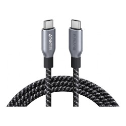 ANKER USB-C auf USB-C Kabel 180cm 240W Upcycled geflochten PCR Soft-touch weich und robust USB-IF zertifiziert schwarz